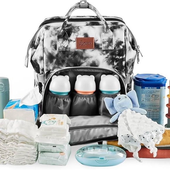 Synpos Tie-Dye Diaper Bag Backpack - Picture 5 of 7